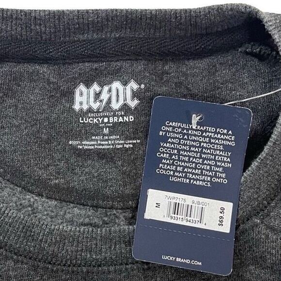 Lucky Brand AC/DC Highway To Hell Pullover Sweatshirt Sweater Size Medium‎ New - Picture 8 of 12